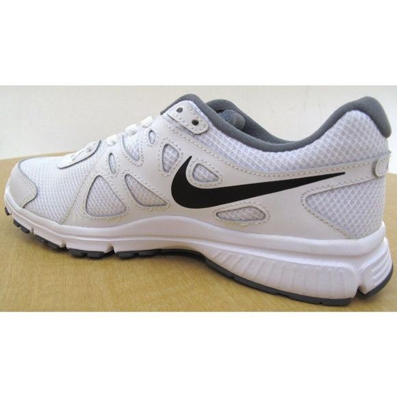Nike Revolution 2 White Black Mesh Running Shoes - Picture 3 of 8